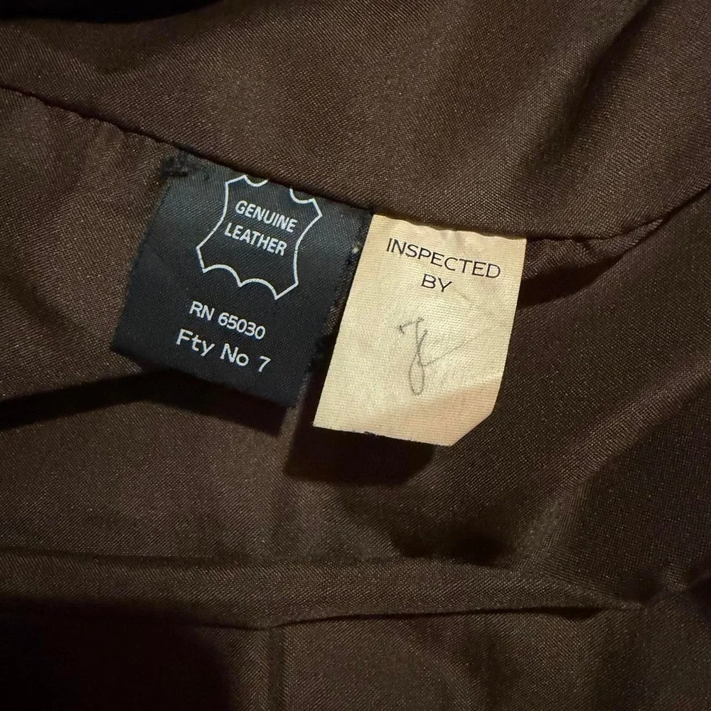 Vintage Watershed Brown Genuine Leather Bomber Jacket Mens M 90s Moto Distressed